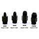 Nitrous Express 8AN bottle nipple for Lightning 500 valve, close-up of metal fitting for nitrous oxide bottle accessory.