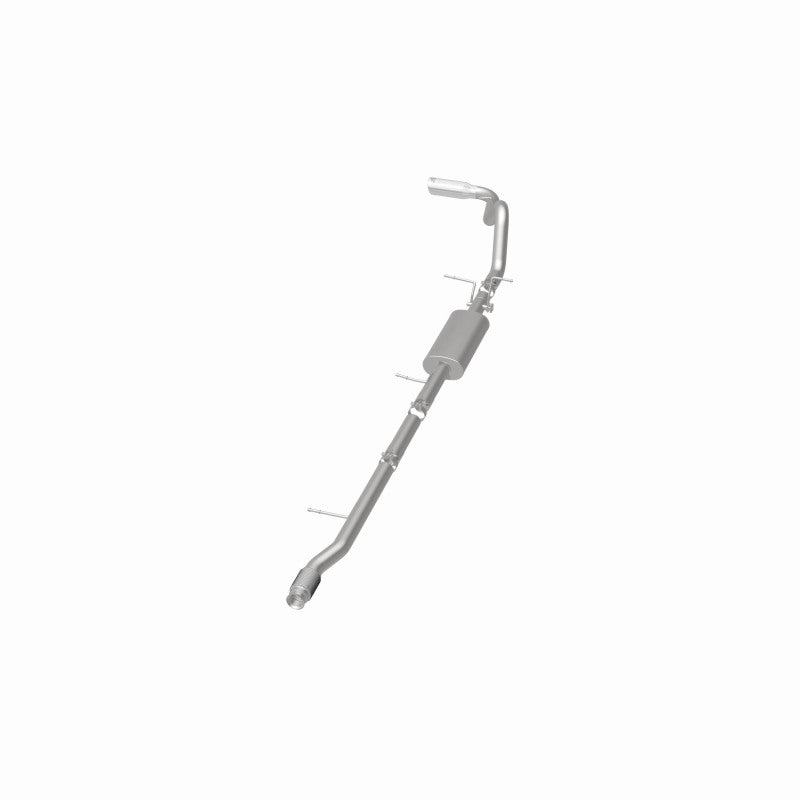 Magnaflow catback exhaust system for 2014 Chevy Silverado V8 5.3L, stainless steel, rear exit, single passenger side.