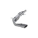 MBRP 09+ Chevrolet Silverado 1500 cat back exhaust system with dual outlet and 4-inch tip, designed for enhanced sound and performance.