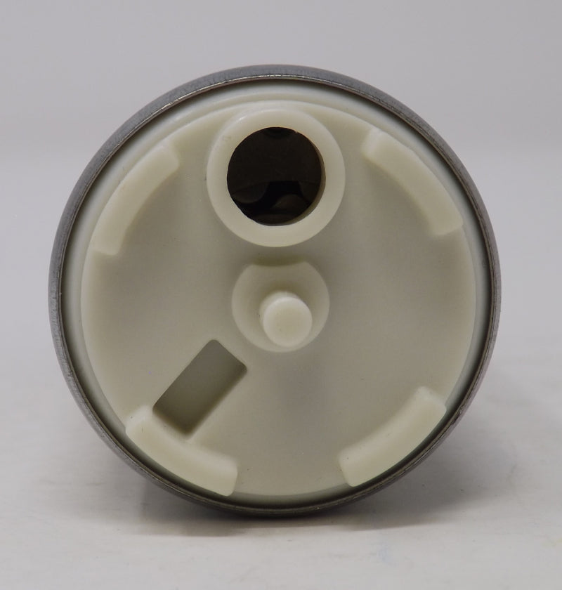 Walbro 350lph high pressure fuel pump with 11mm inlet and 180-degree outlet, used for fuel systems in performance vehicles.