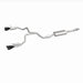 Magnaflow cat-back exhaust system for 2021 GMC Yukon V8 6.2L Street Series, showing polished stainless steel pipes and muffler.