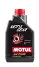 Motul 1L Motylgear 75W85 gear oil bottle, API GL-4/-5, suitable for transmission and gear systems, with a black and orange label