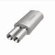 MagnaFlow muffler with polished tip, stainless steel construction, 14x5x8 inches, 2.25/3 inch inlet and outlet pipes.