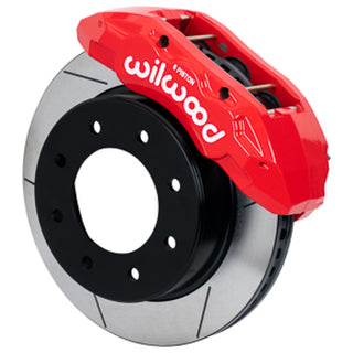 Wilwood TX6-DM front big brake kit with 15-inch red rotors and calipers for 2020+ GM 2500/3500 trucks.
