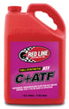 Red Line C+ATF gear oil gallon container with red and white labeling, used for automatic transmissions and gear lubrication.