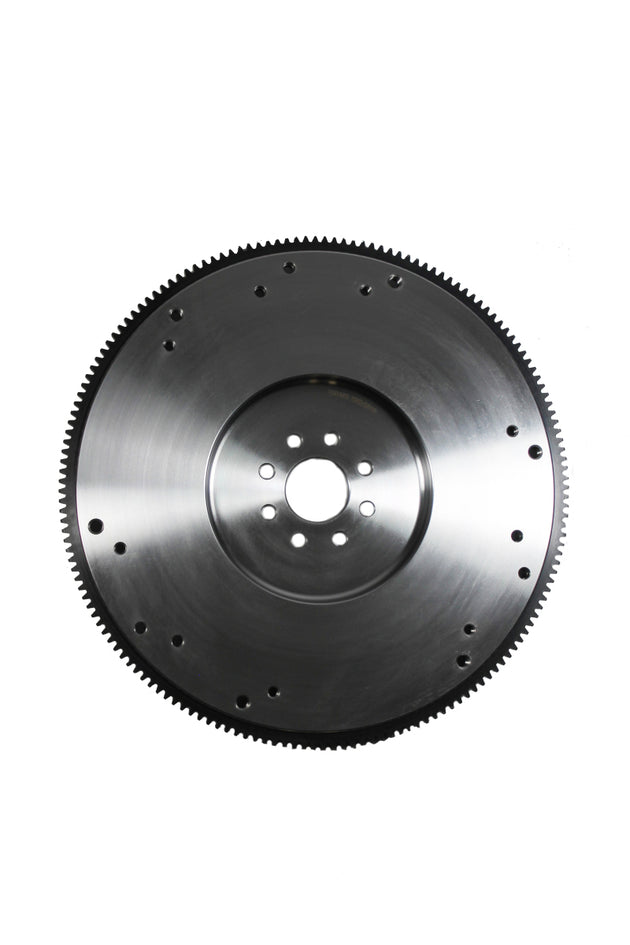 McLeod Racing steel flywheel for GM LSA motor, 8-bolt crank, aftermarket performance part with machined surface and bolt holes.