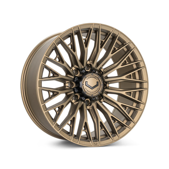 Vossen HFX-6 22-inch terra bronze forged wheel with super deep face, 8x170 bolt pattern, ET-18 offset, for rugged vehicles