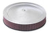 K&N Engineering 14-inch red custom air cleaner assembly with 5.125-inch ID and 14-inch OD for vehicle air filtration.