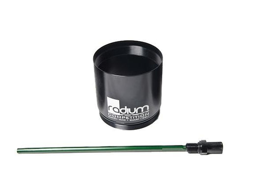 Radium Engineering universal catch can petcock drain kit for oil catch cans, shown with fittings and drain valve components.