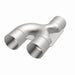 MagnaFlow Smooth Trans Y pipe, 2.50-inch stainless steel, 90-degree Y pipe for exhaust systems, showcasing polished metal and precise welds.