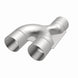 MagnaFlow Smooth Trans Y pipe, 2.50-inch stainless steel, 90-degree Y pipe for exhaust systems, showcasing polished metal and precise welds.