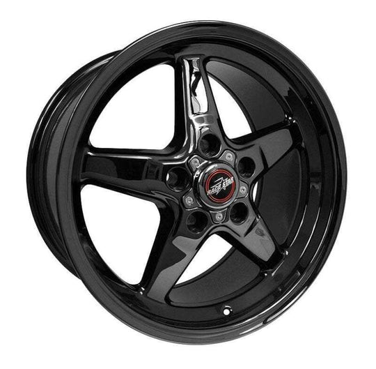 Race Star Drag Star 17x7 black cast wheel with 5x5.50 bolt pattern, 4.25 backspacing, ET6, direct drill design.