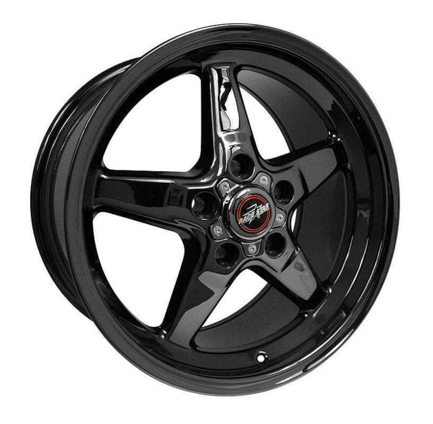 Race Star Drag Star 17x7 black cast wheel with 5x5.50 bolt pattern, 4.25 backspacing, ET6, direct drill design.