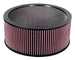 K&N Engineering custom 14-inch OD drop-in air filter with 12-inch interior diameter and 6-inch height for optimal engine airflow.