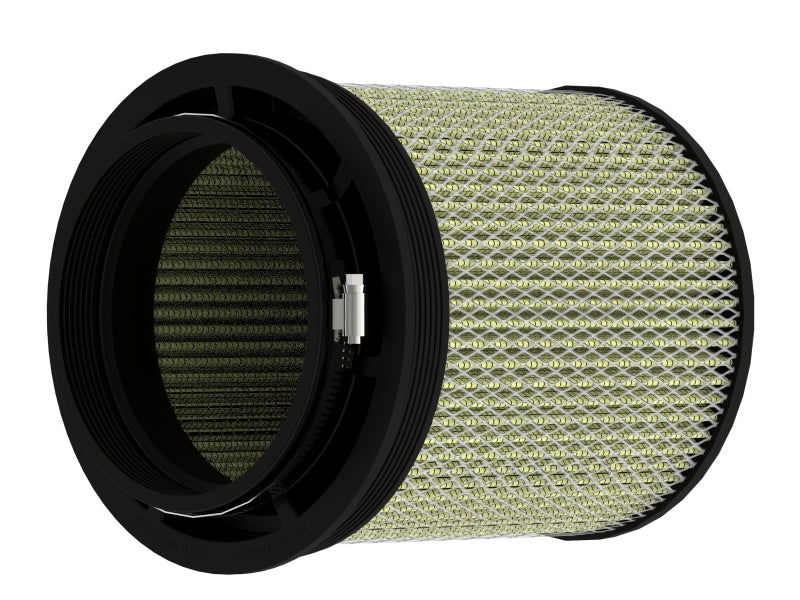 aFe MagnumFLOW Air Filter Pro DRY S with 6-inch flange and 8 1/8-inch base, 9-inch height, drop-in style for vehicle performance