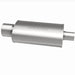 MagnaFlow stainless steel muffler with tip, 14x5x8 inches, featuring 2.25/4 inch inlet and outlet for vehicle exhaust system.