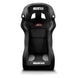 Black Sparco Circuit II race seat with carbon fiber accents, featuring ergonomic design and racing harness slots.