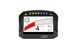 AEM CD-5LG Carbon Logging digital dash display with internal 10Hz GPS and antenna, showing gauges and data readouts.
