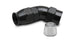 Vibrant 45-degree one-piece hose end fitting for PTFE-lined hose, size -12AN, with vibrant orange and metal construction.