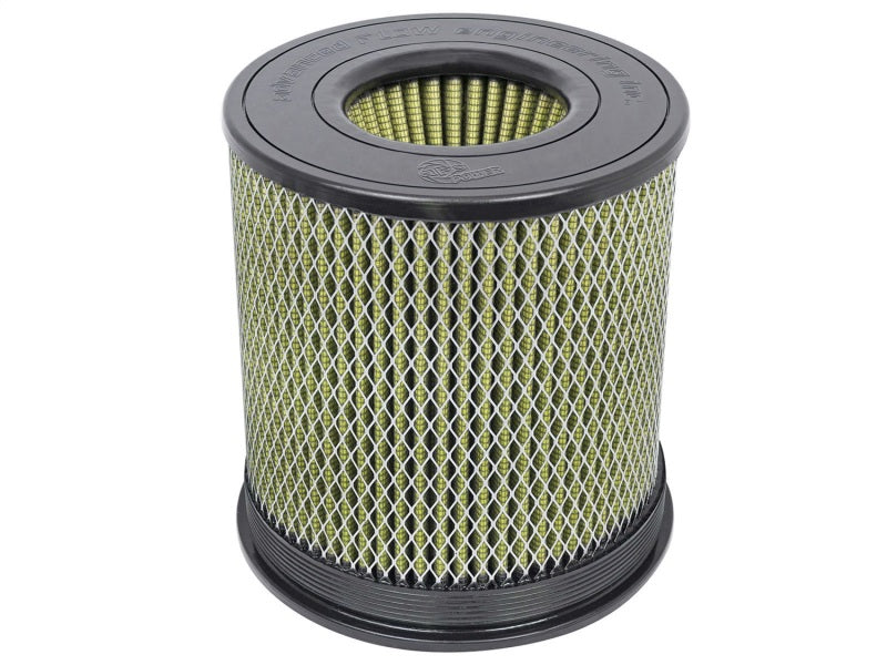 aFe MagnumFLOW Pro DRY S 6-inch flange drop-in air filter with 8 1/8-inch base and top, 9-inch height, for vehicle performance