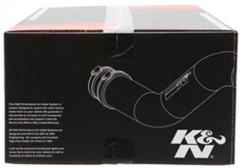 K&N Engineering cold air intake kit for 2010-2014 Chevy Camaro V8 6.2L engine, featuring air filters and intake tubing.