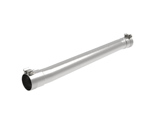 aFe Apollo GT Series 3-inch 409 stainless steel muffler delete pipe for 2019 GM Silverado/Sierra 1500 V8 6.2L, showing the pipe and fittings.