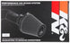 K&N Engineering cold air intake for 2016-2017 Chevrolet Camaro V6 3.6L engine, showing the performance air filter and intake tube.