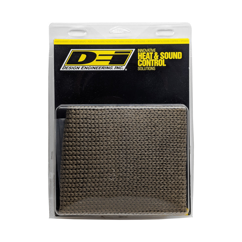 DEI Titanium 4-inch knit exhaust wrap sleeve, 12-inch length, designed for high-temperature exhaust system insulation.