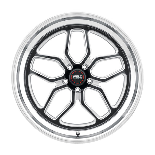 Weld S107 Laguna 22x10.5 cast black wheels with 5x127 bolt pattern, ET13 offset, 78.1mm bolt circle, glossy finish