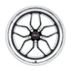 Weld S107 Laguna 22x10.5 cast black wheels with 5x127 bolt pattern, ET13 offset, 78.1mm bolt circle, glossy finish