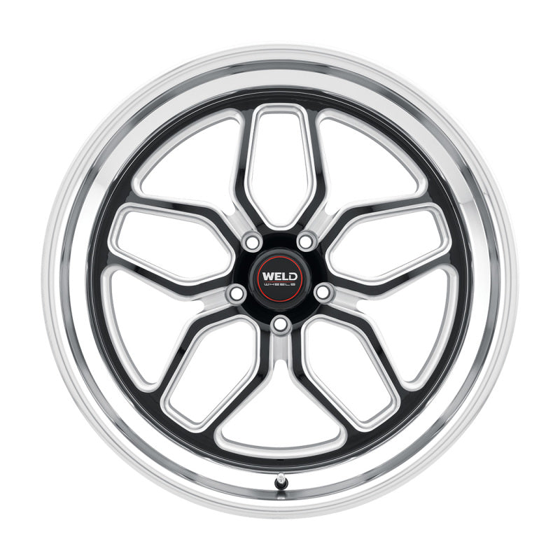 Weld S107 Laguna 22x8.5 cast wheel in gloss black with 5x127 bolt pattern, ET06 offset, and 78.1mm bolt circle diameter.