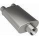MagnaFlow Mag SS muffler with 22x5x11 inch dimensions, featuring dual outlets and 2.5/3.50 inch inlet and outlet pipes, automotive exhaust part.