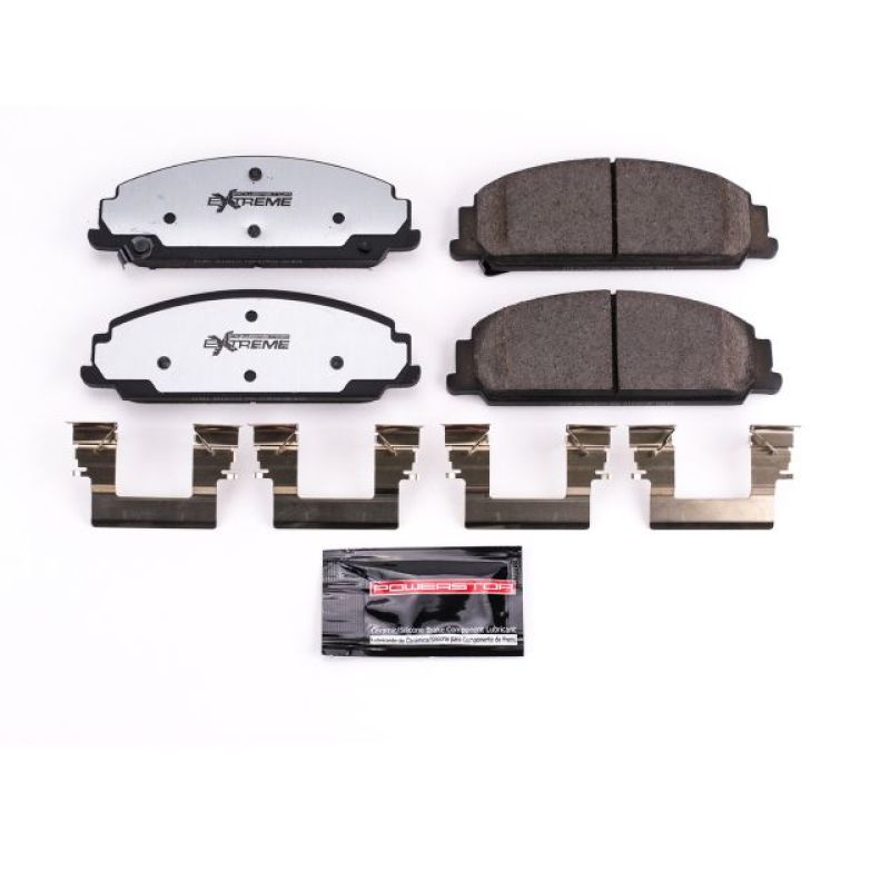 PowerStop Z26 Extreme Street brake pads for 2008-2009 Pontiac G8 front performance brake system with hardware.