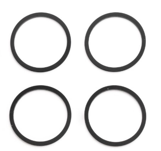 Wilwood brake caliper rebuild kit with four 1.38-inch square seal O-rings for brake system maintenance.