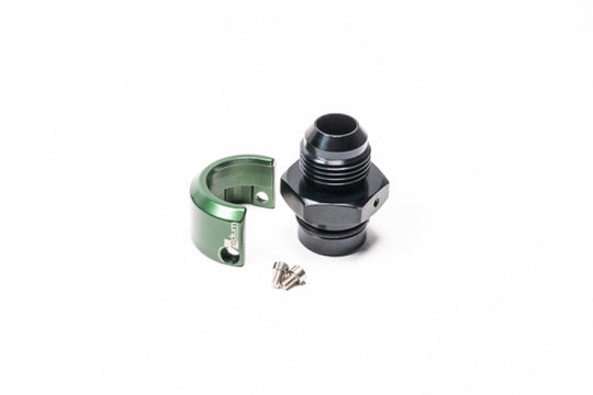 Radium Engineering V2 quick connect fitting, 19mm male to 10AN male straight, durable automotive fluid connector.