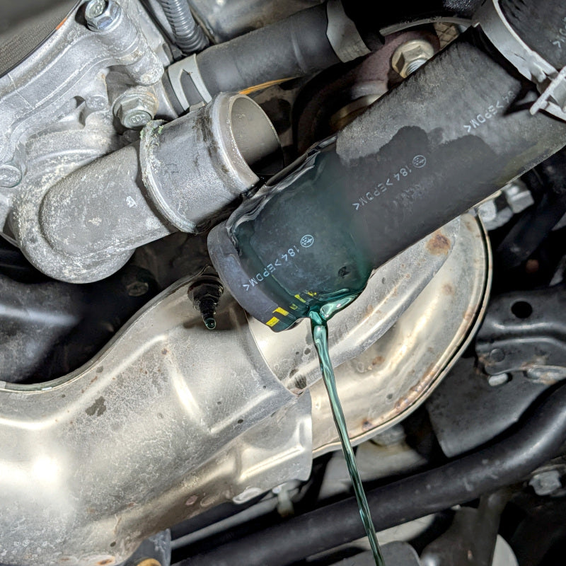 DEI Radiator Relief Flush coolant bottle, 16oz, for vehicle radiator cleaning and maintenance.