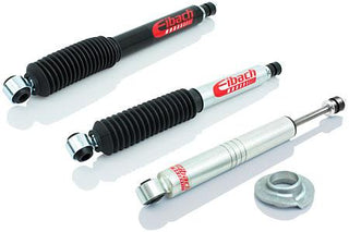 Eibach front Pro-Truck Sport shock absorber for 2007-2014 Chevy Tahoe and GMC Yukon, showing the black coil-over design.