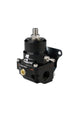 Aeromotive A1000 adjustable EFI fuel pressure regulators with -6 inlet and return fittings, shown from the side.