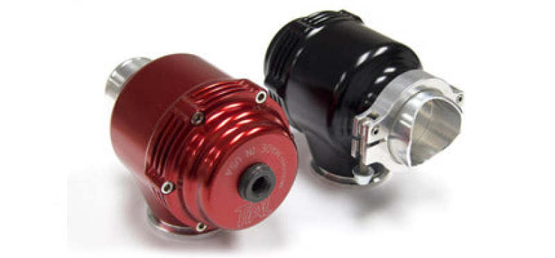 TiAL Sport QRJ BOV 3 PSI Spring blow off valve in black, showing the compact valve body and spring mechanism.