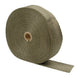 DEI Titanium Exhaust Wrap 1in x 100ft, heat-resistant wrap for automotive exhaust systems, shown in a close-up image