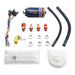 DeatschWerks DW810 Brushless Series 810lph in-tank fuel pump with 9-1002 install kit, showing the pump and installation components.
