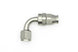 DeatschWerks 8AN female swivel 90-degree PTFE hose end fitting with olive insert for high-performance fuel and fluid connections.
