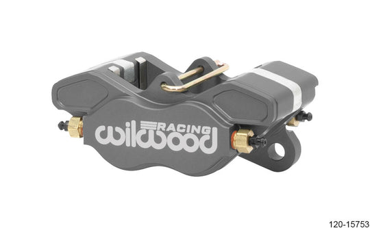 Wilwood GP320 brake caliper with 1.25-inch pistons and 0.81-inch disc, designed for high-performance automotive braking systems.