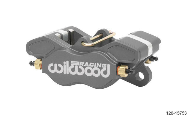 Wilwood GP320 brake caliper with 1.25-inch pistons and 0.81-inch disc, designed for high-performance automotive braking systems.