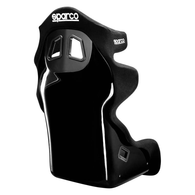 Black Sparco Pro Adv LF race seat for 2020 models, featuring racing bucket design and high side bolsters for added support.