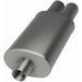 MagnaFlow stainless steel muffler with tip, 14x5x8 inches, featuring dual inlet sizes 2.25 and 3 inches, for vehicle exhaust.
