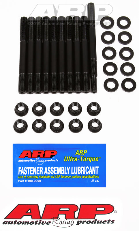 ARP Ford Modular 4.6L 2V main stud and bolt kit showing precision-machined steel studs and bolts for engine assembly.