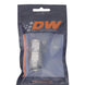 DeatschWerks 8AN female swivel straight hose end fitting with PTFE construction and olive insert for high-performance fuel lines.