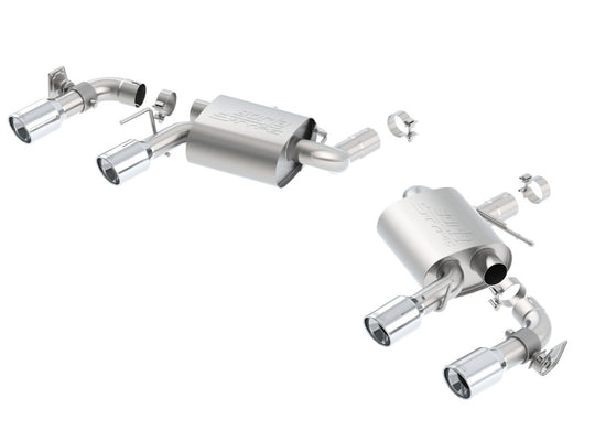 Borla axle back exhaust system for 2016 Chevy Camaro SS 6.2L with dual NPP S-Type quad RD RL tips and dual exit rear section