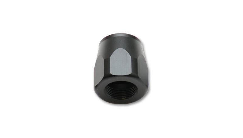 Vibrant black -12AN hose end socket fitting, durable metal construction for secure hose connections in automotive or industrial setups.
